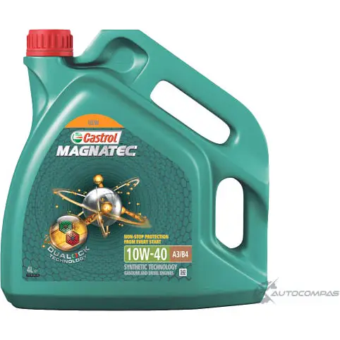 Моторное масло Castrol Magnatec 10W-40 A3/B4 (DUALOCK) полусинтетическое, 4 л CASTROL 1436725798 32 QTU7V 15CA24 изображение 0