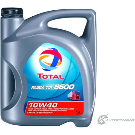 Моторное масло полусинтетическое TOTAL RUBIA TIR 8600 10W-40 5л TOTAL O9Z AZJ 1436733825 148590 изображение 0