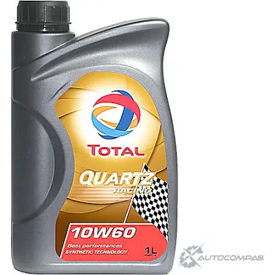 Моторное масло синтетическое TOTAL QUARTZ RACING 10W-60 1л TOTAL 182162 1436733862 PST3W1 J