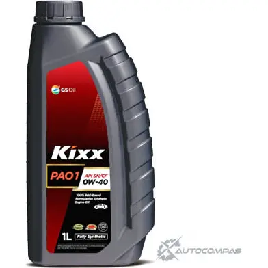 Моторное масло синтетическое KIXX PAO 1, 0W-40, 1 л KIXX 1436734079 L6A X4UA L2084AL1E1 изображение 0