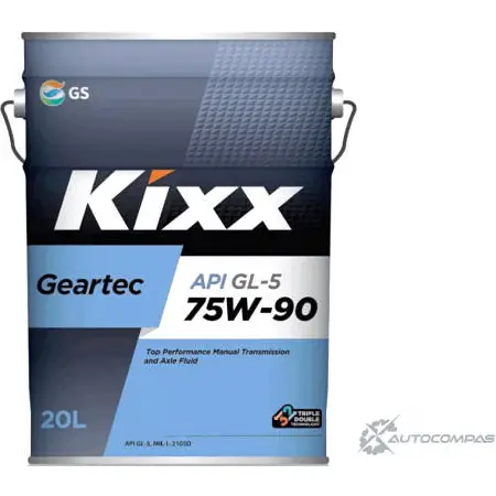 Трансмиссионное масло в мкпп, редуктор полусинтетическое L2962P20E1 KIXX SAE 75W-90 API GL-5, API GL-5, 20 л KIXX 1436734045 SBV ZV L2962P20E1