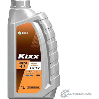 Моторное масло KIXX ULTRA 4T SCOOTER 5W-40, 1 л KIXX 9RD1 82 L5128AL1E1 1436734029 изображение 0