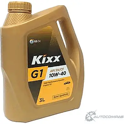Моторное масло полусинтетичекое KIXX G1 10W-40, 3 л KIXX 1436733993 EXOQ1 PK L5314430E1 изображение 0