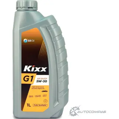 Моторное масло синтетическое KIXX G1 5W-50, 1 л KIXX L5446AL1E1 1436733970 CK 31D6N изображение 0
