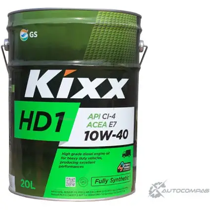 Моторное масло синтетическое KIXX D1 10W-40, 20 л OLD KIXX VB 3FF 1436734101 L5470P20 изображение 0