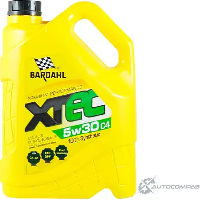Моторное масло синтетическое XTEC 5W-30 C4, 5 л BARDAHL 36153 Y7 SAN8 1436734409 изображение 0