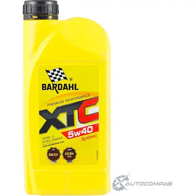 Моторное масло синтетическое XTC 5W-40, 1 л BARDAHL T9GP 3HX 1436734381 36161 изображение 0