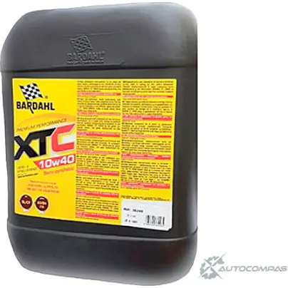 Моторное масло синтетическое XTC 10W-40, 20 л BARDAHL 1436734372 36248 3 CJUJM изображение 0