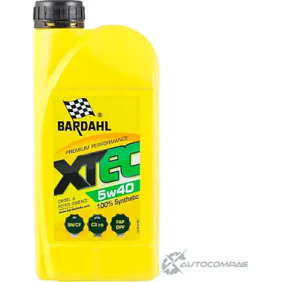 Моторное масло синтетическое XTEC 5W-40, 1 л BARDAHL 36341 8C4 HO7 1436734410 изображение 0