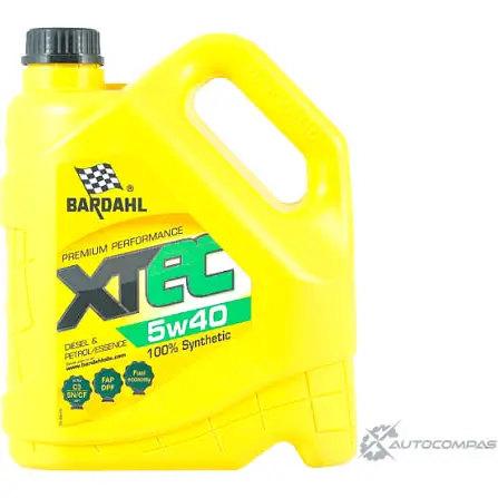 Моторное масло синтетическое XTEC 5W-40, 4 л BARDAHL 36342 7VGW 2 1436734412 изображение 0