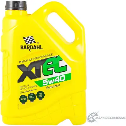 Моторное масло синтетическое XTEC 5W-40, 5 л BARDAHL 36343 1436734413 7ERI HI9 изображение 0
