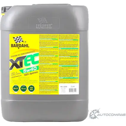 Моторное масло синтетическое XTEC 5W-40, 20 л BARDAHL LBLDEX 4 36348 1436734411 изображение 0