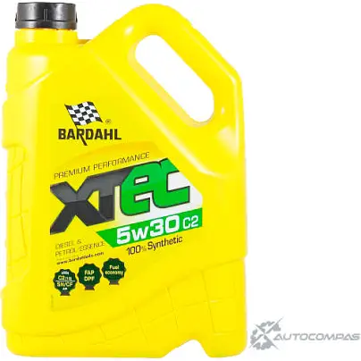 Моторное масло синтетическое XTEC 5W-30 C2, 5 л BARDAHL 36533 1436734402 COK ZK7 изображение 0