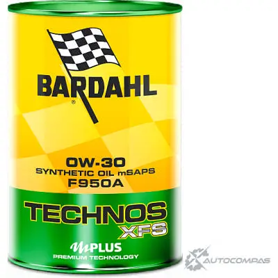 Моторное масло синтетическое C60 TECHNOS XFS F950A 0W-30, 1 л BARDAHL 1436734357 367040 IGGL H изображение 0