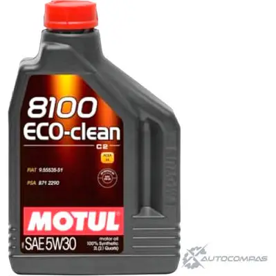 Моторное масло синтетическое MOTUL 8100 ECO-CLEAN 5W-30 (C2), 2 л MOTUL 101543 P90P5Q K 1436734587 изображение 0