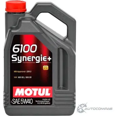 Моторное масло technosynthese, 80% синтетическое MOTUL 6100 SYN-NERGY 5W-40, 4 л MOTUL 7VQ3 SRJ 3374650272085 107978 1424996255