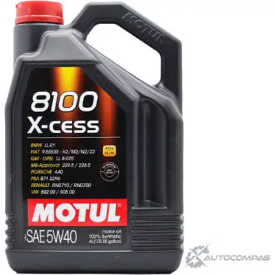 Моторное масло синтетическое MOTUL 8100 X-CESS 5W-40, 4 л MOTUL 7 XDT6W 109775 1436734595