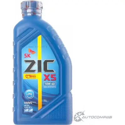 Моторное масло полусинтетическое ZIC X5 LPG 10W-40, 1 л ZIC 1436734210 Q NEMCBR 132666 изображение 0