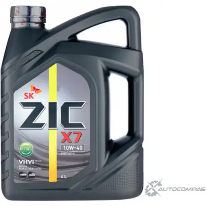 Моторное масло синтетическое ZIC X7 DIESEL 10W-40, 4 л ZIC 2 HMZO 1436734180 162607 изображение 0