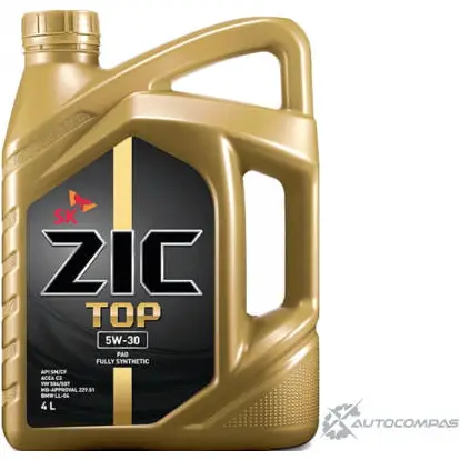Моторное масло синтетическое ZIC TOP 5W-30, 4 л ZIC 162612 PJF UW8 1436734135