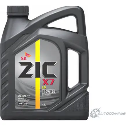 Моторное масло синтетическое ZIC X7 LS 10W-30, 4 л ZIC 1436734172 5 VD7FO 162649 изображение 0