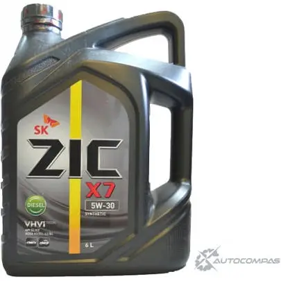 Моторное масло синтетическое ZIC X7 DIESEL 5W-30, 6 л ZIC 0N T4GL 1436734186 172610