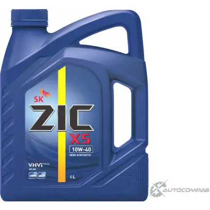 Моторное масло полусинтетическое ZIC X5 10W-40, 6 л ZIC UZ7CK U 1436734196 172622 изображение 0