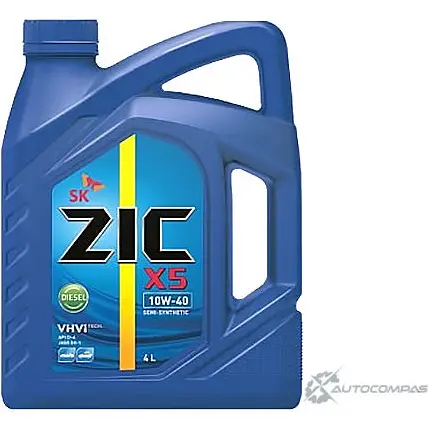 Моторное масло полусинтетическое ZIC X5 10W-40 DIESEL, 6 л ZIC F1TJ R 1436734207 172660