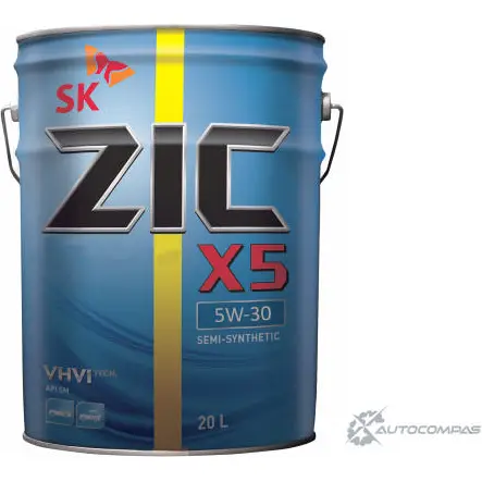 Моторное масло полусинтетическое ZIC X5 5W-30, 20 л ZIC 1436734192 A2G 1D4 192621