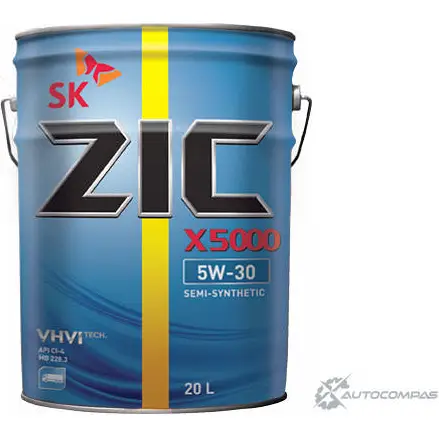 Моторное масло полусинтетическое ZIC X5000 5W-30, 20 л ZIC 1436734300 98 M38KI 192663