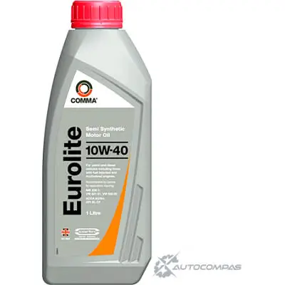 Моторное масло полусинтетическое EUROLITE 10W-40 - 1 л COMMA EUL1L 1436734738 O2W5Z T1 изображение 0