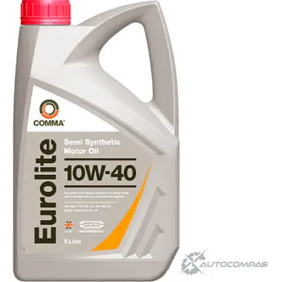 Моторное масло полусинтетическое EUROLITE 10W-40 - 5 л COMMA 1436734741 EUL5L Z1 TVQ изображение 0