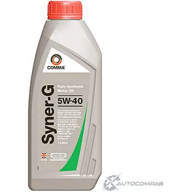Моторное масло синтетическое SYNER-G 5W-40 - 1 л COMMA 1436734730 SHG GB SYN1L