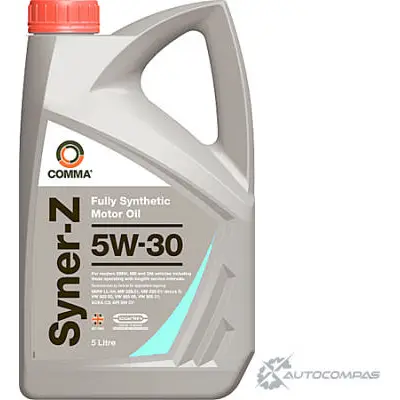 Моторное масло синтетическое SYNER-Z 5W-30 - 5 л COMMA 1436734700 XZL NU SYZ5L