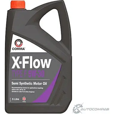 Моторное масло полусинтетическое X-FLOW TYPE F 5W-30, 5 л COMMA XFF5L 1436734790 O6H HR