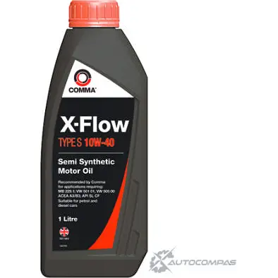 Моторное масло полусинтетическое X-FLOW TYPE S 10W-40, 1 л COMMA ANSD A XFS1L 1436734794 изображение 0