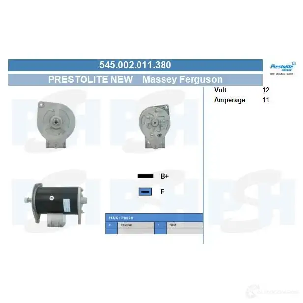 Генератор CV PSH 545002011380 287647 GQ 1NK