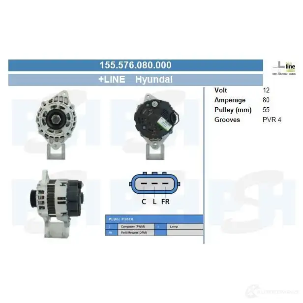 Генератор CV PSH 1437346132 155576080000 WY1W3 WT