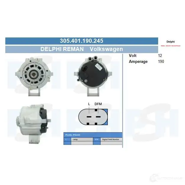 Генератор CV PSH 285616 5SBN OE 305401190245 изображение 0