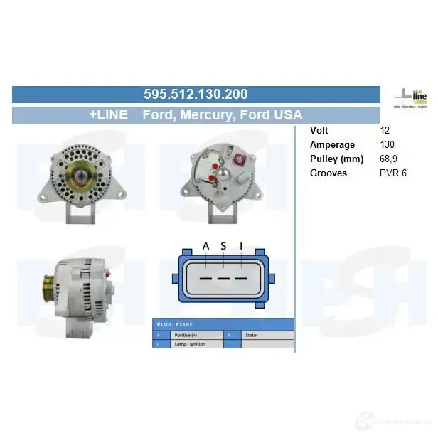 Генератор CV PSH 595512130200 290168 AMB K9 изображение 0