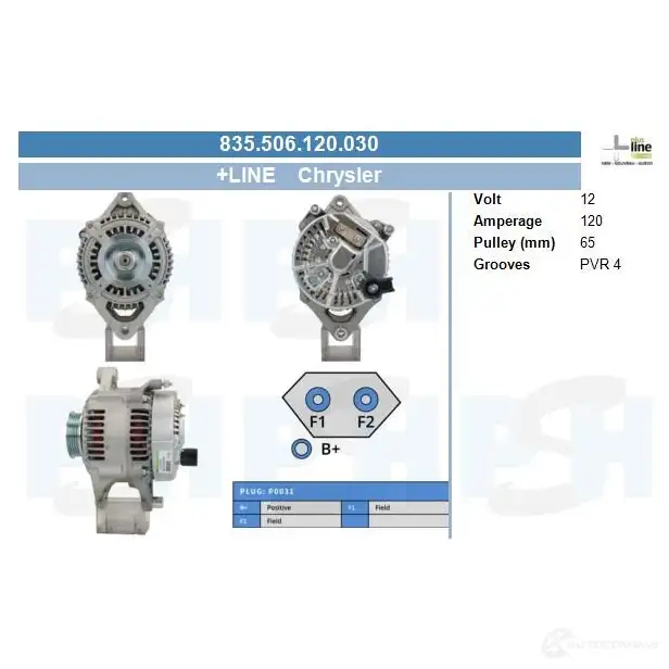 Генератор CV PSH 835506120030 3Z Z017 292423 изображение 0