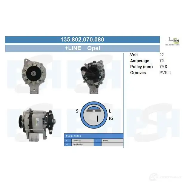 Генератор CV PSH 135802070080 C 0OP8M8 281173