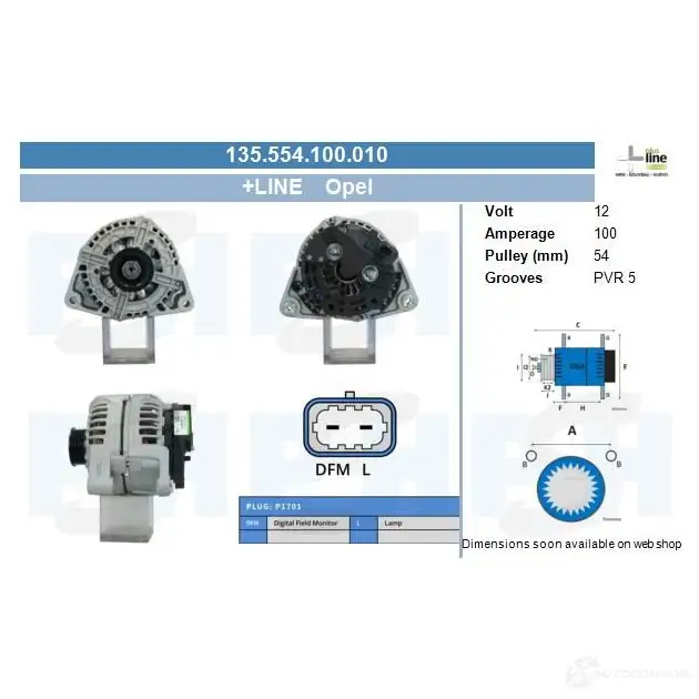 Генератор CV PSH 281040 A ZIBUQ3 135554100010 изображение 0