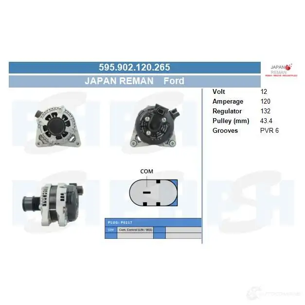 Генератор CV PSH KRU1 09C 1437346608 595902120265