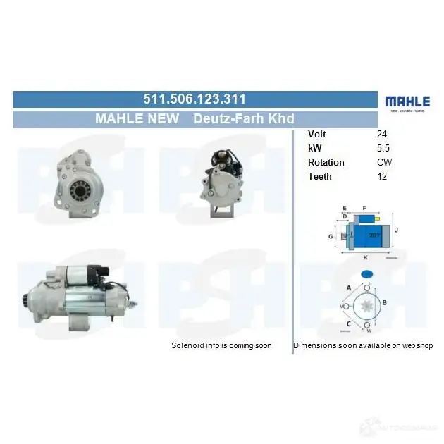 Генератор CV PSH 505012055310 AOR 95 287048 изображение 0