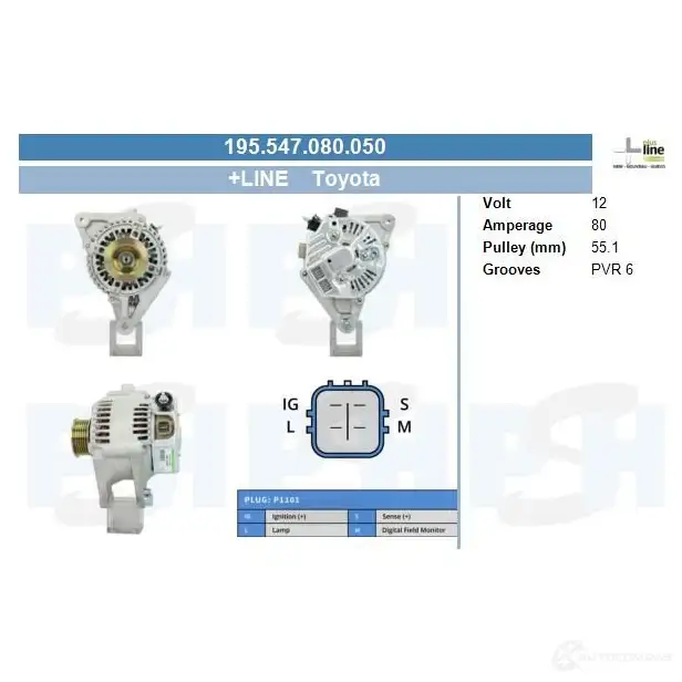 Генератор CV PSH 283294 3WIK OV 195547080050 изображение 0