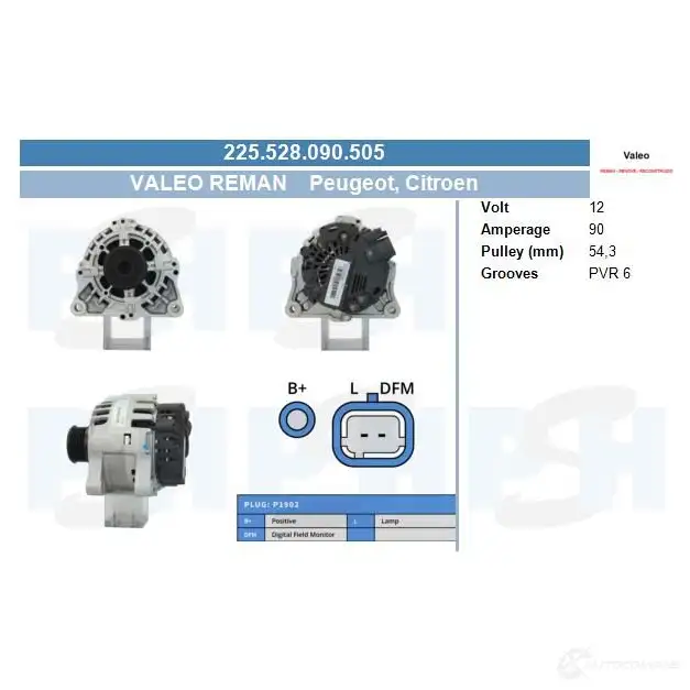 Генератор CV PSH 284785 Z 0VMO 225528090505 изображение 0