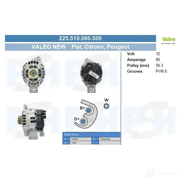 Генератор CV PSH 284664 ITV2U D 225510080500 изображение 0