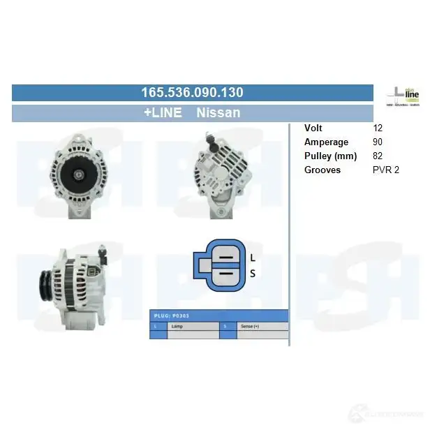 Генератор CV PSH 165539090410 B 03J9V 282489 изображение 0