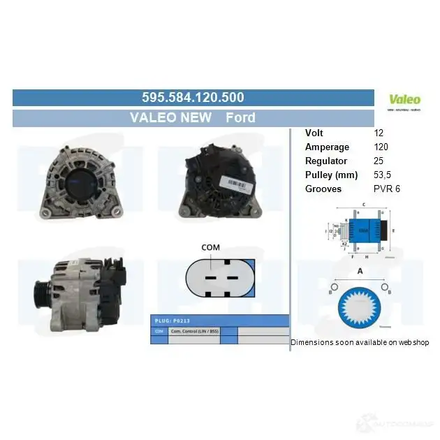 Генератор CV PSH 290363 595584120500 U WQNJ4